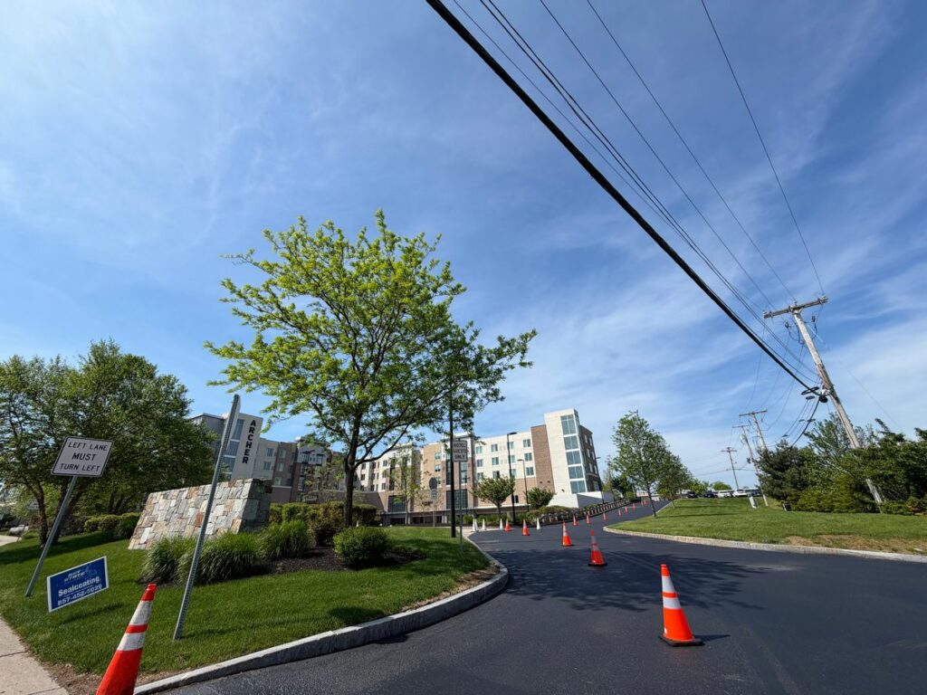 Parking Lot Sealcoating at The Anchor in Downtown Burlington