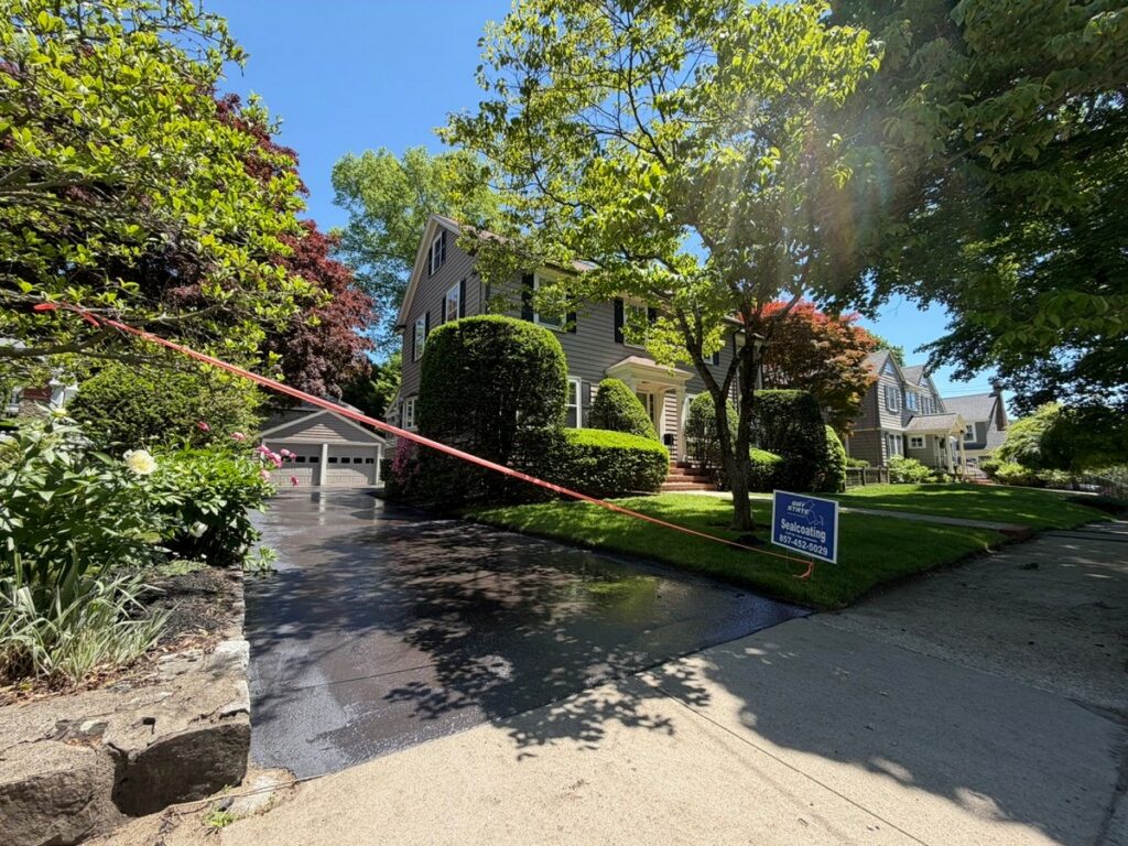 Driveway Sealcoating and Sink Hole Repair in Winchester MA